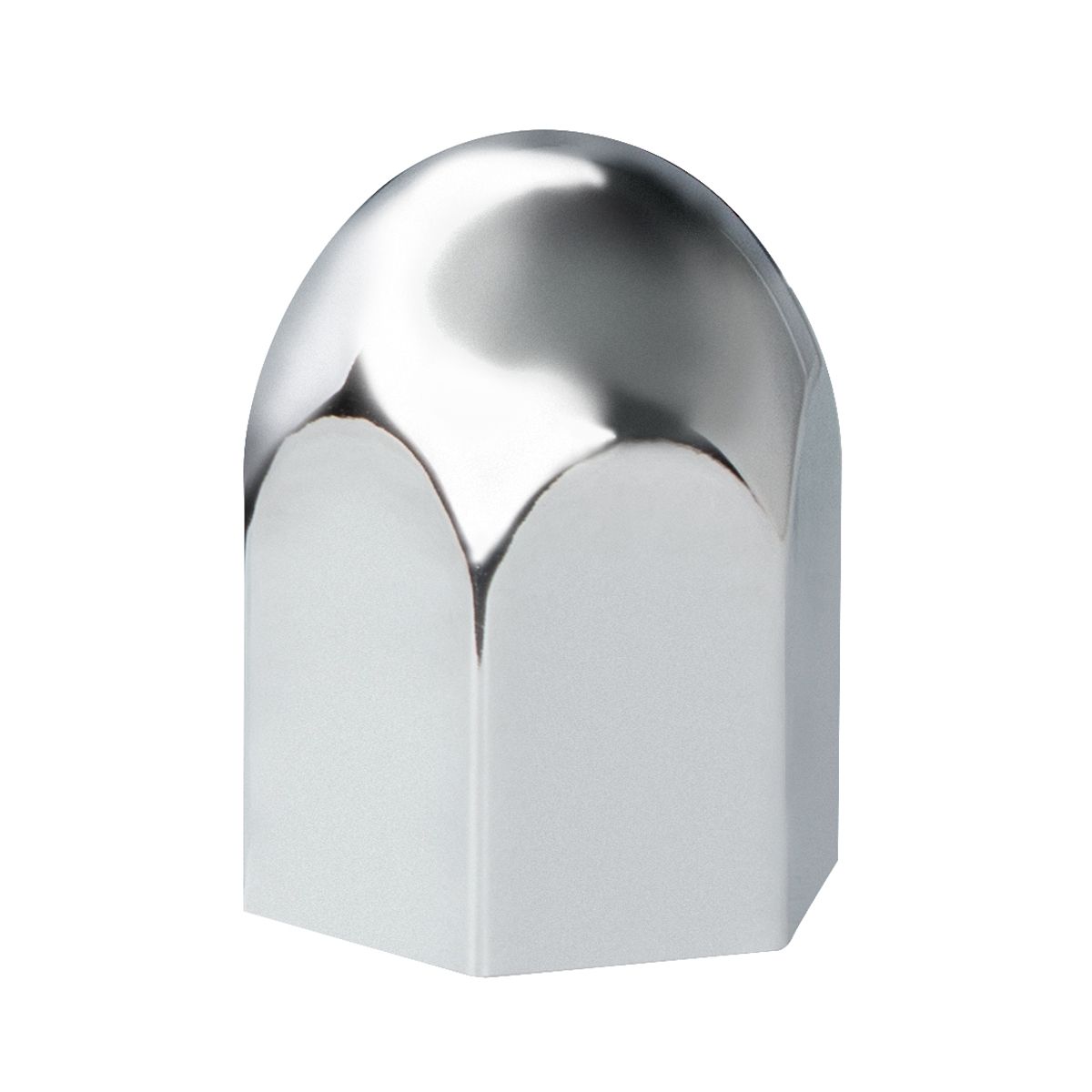 1-1/2" X 2-1/4" Chrome Plastic Standard Nut Cover - Push-On (Bulk)