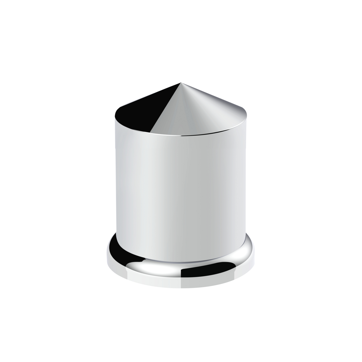 3/4" X 1-1/2" Chrome Plastic Pointed Nut Cover - Push-On
