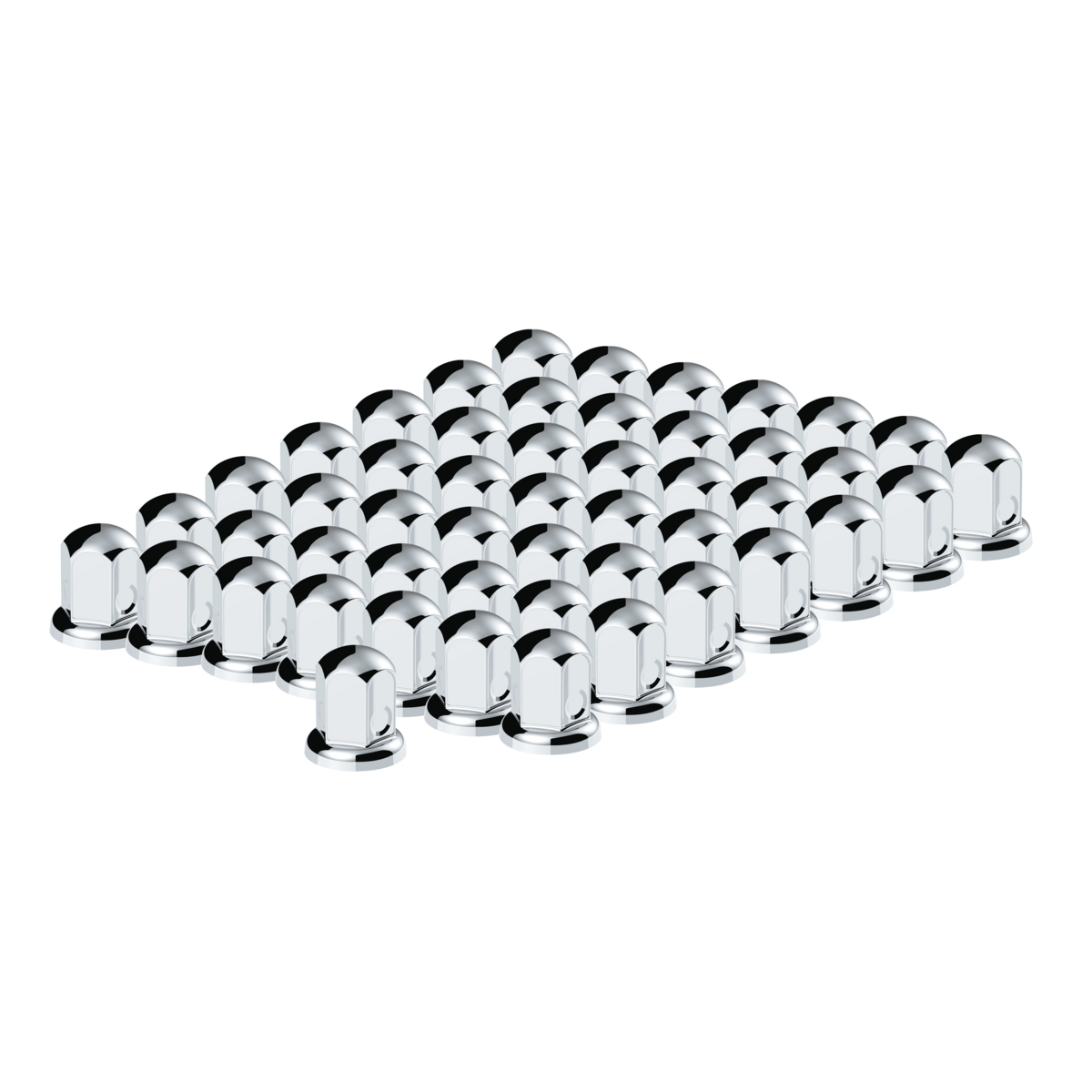 33mm x 2-1/8" Stainless Standard Nut Covers With Flange (50-Pack)