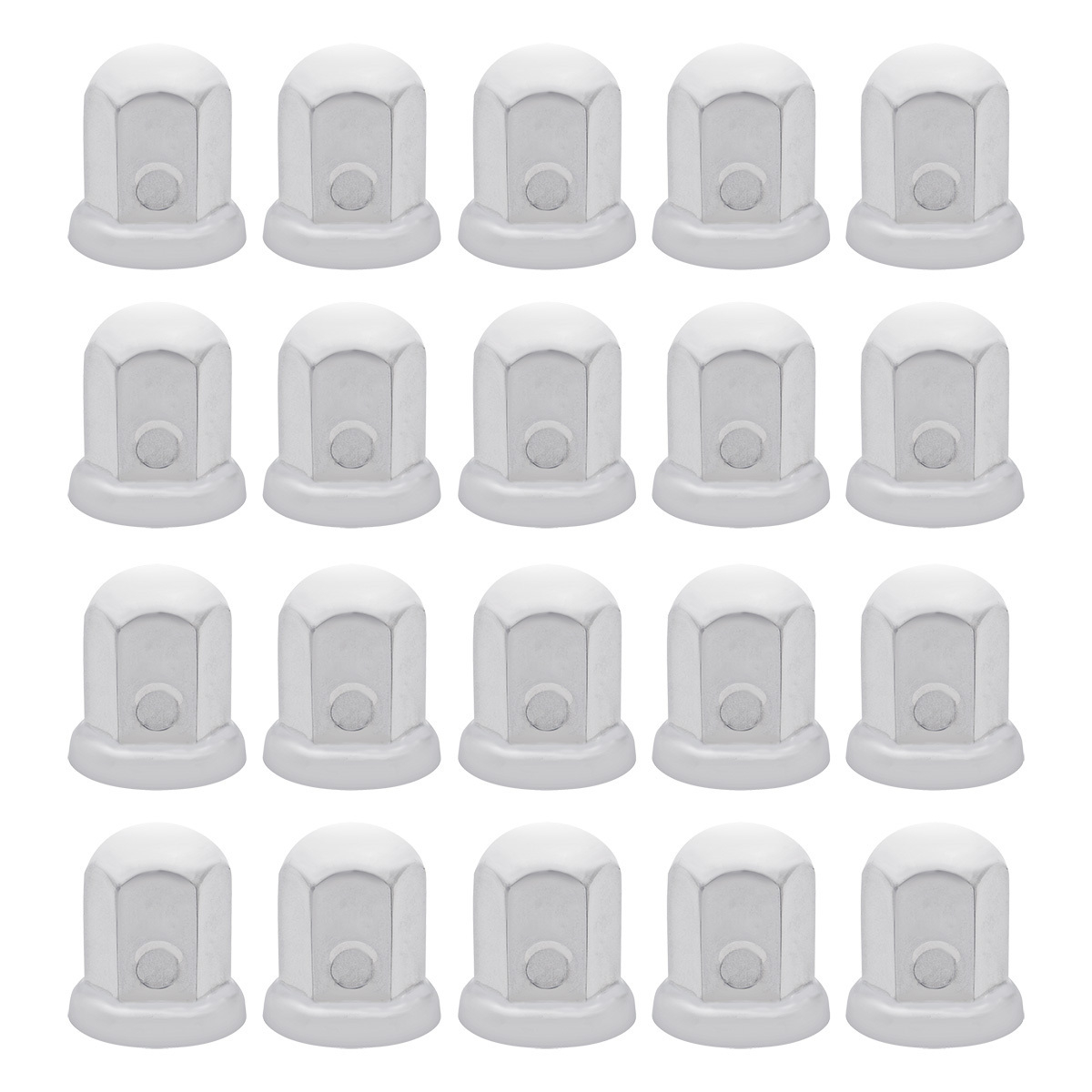 33mm x 2-1/8" Stainless Standard Nut Covers With Flange (20-Pack)