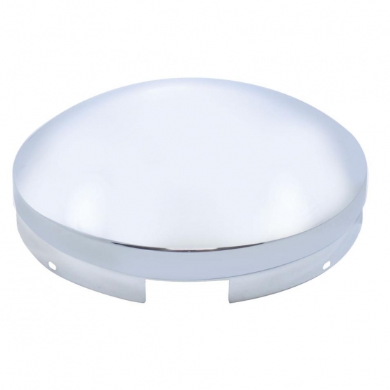 4 Even Notched Chrome Dome Front Hubcap - 3/4" Side Wall