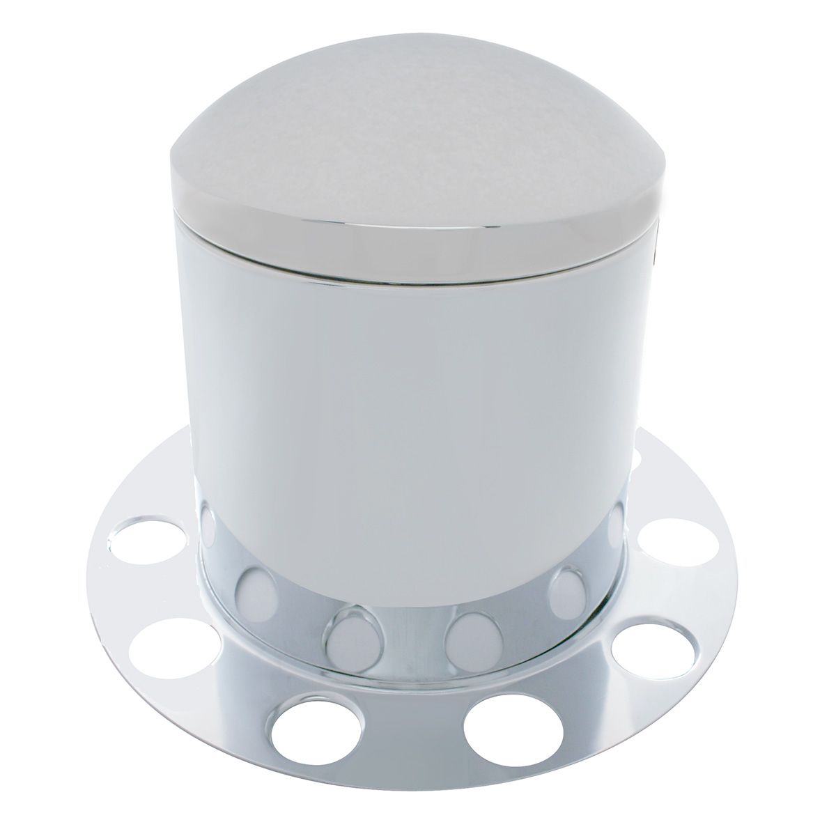 Chrome Dome Rear Axle Cover 3PC Kit For 1-1/2" Nut Cover - Steel Wheel