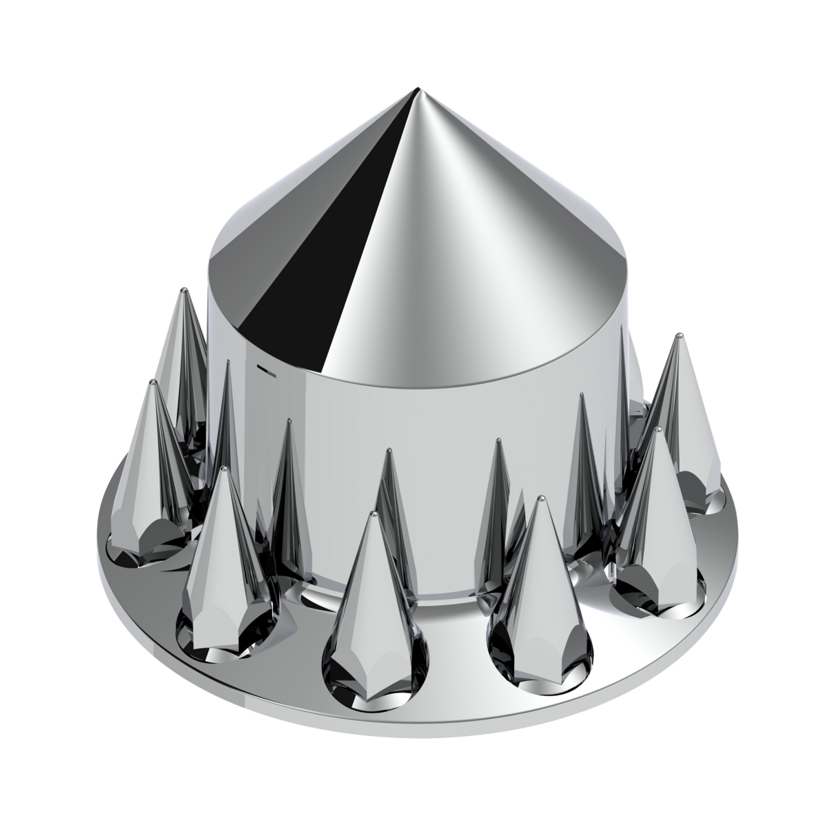 Spike Rear Axle Cover With 33mm Spike Thread-On Nut Covers - Chrome