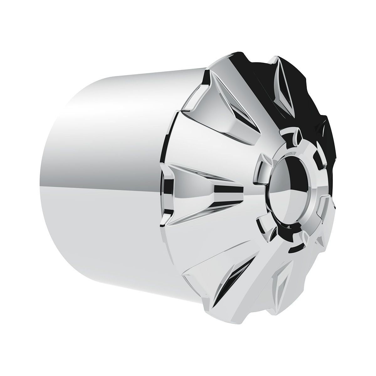 Rubicon Rear Axle Cover Kit With 33mm Thread-On Nut Covers-Chrome