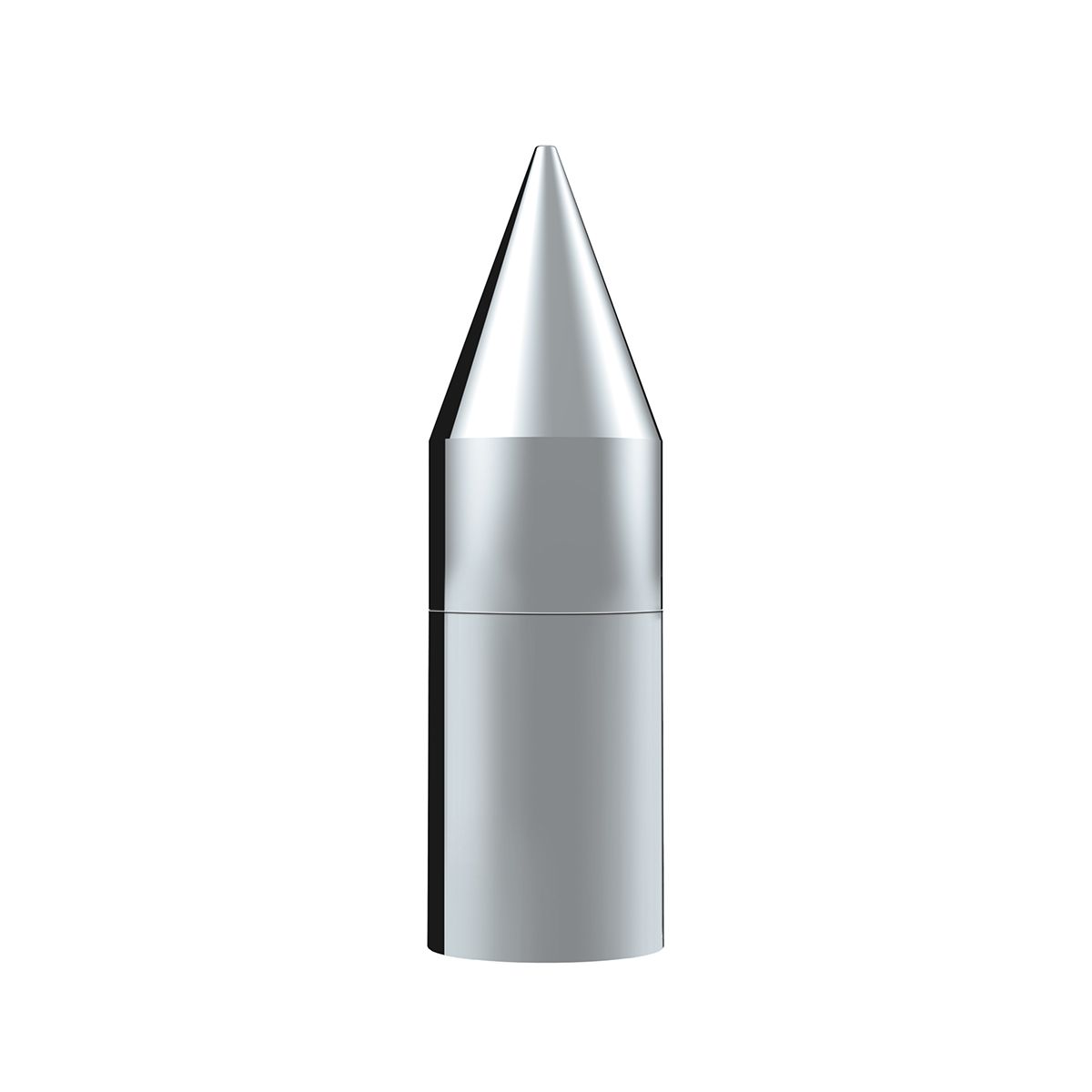 33mm X 7-1/8" Chrome Plastic Tall Spike Nut Cover - Thread-On (Bulk)