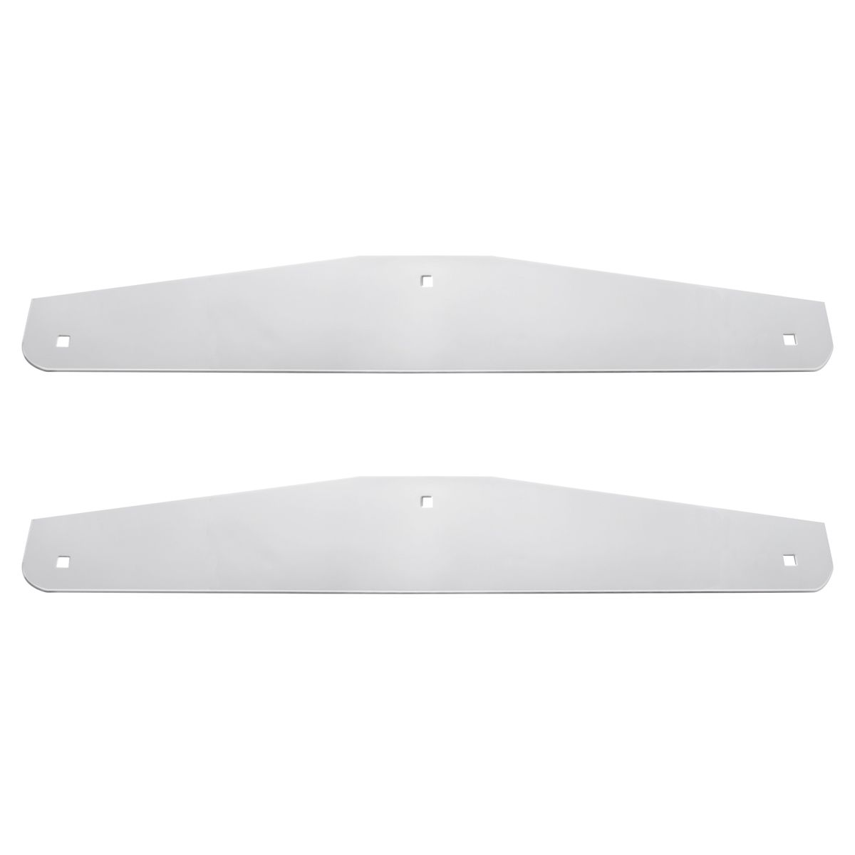 4" X 24" Chrome Standard Bottom Mud Flap Plate - Bolt Thru (Card of 2)