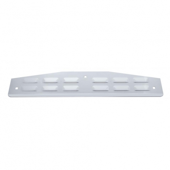 3" X 18" Chrome Louvered Bottom Mud Flap Plate - Bolt Thru