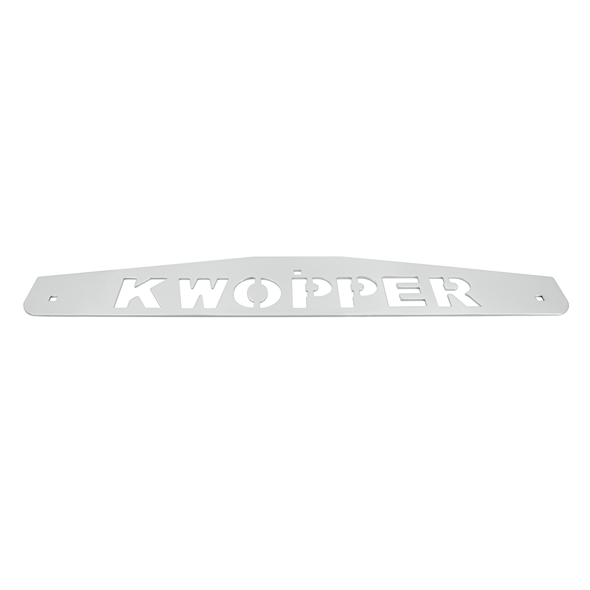 4" X 24" Chrome Kwopper Bottom Mud Flap Plate - Bolt Thru