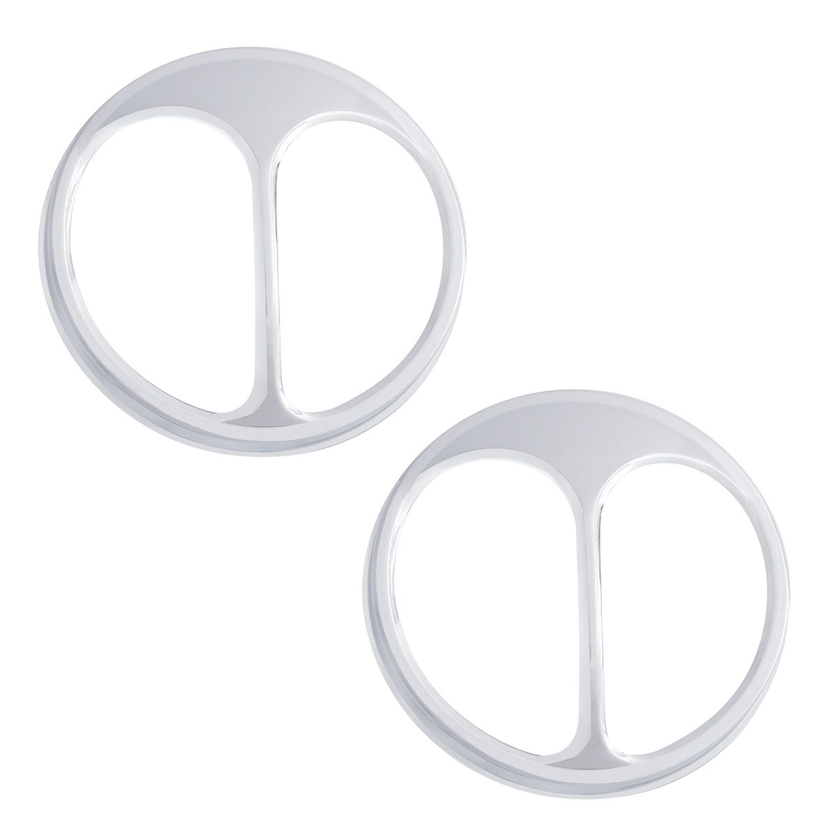 Chrome Cat's Eye Headlight Cover For 5-3/4" Headlight (Pair)