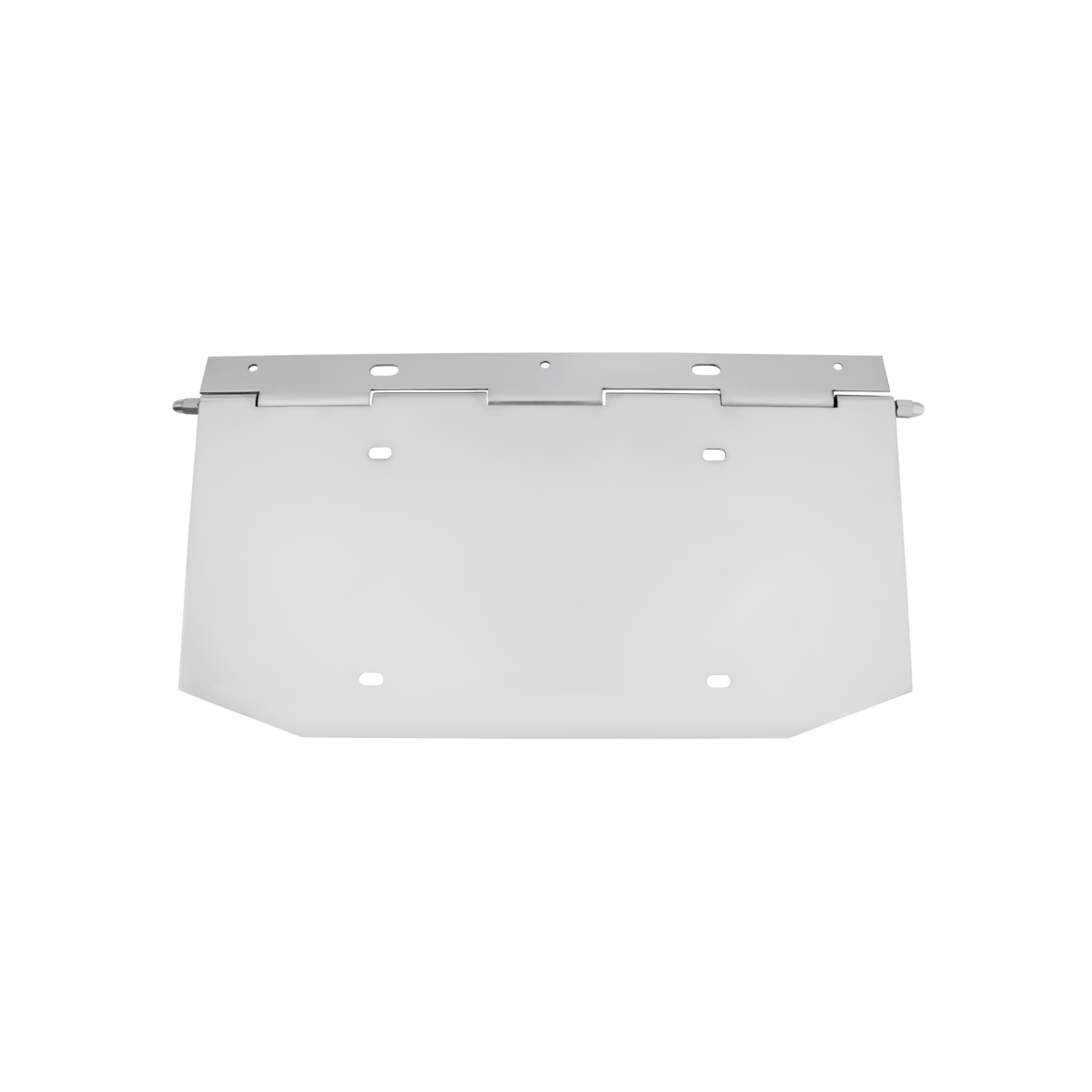 Chrome 1 License Plate Angled Holder With Hinge