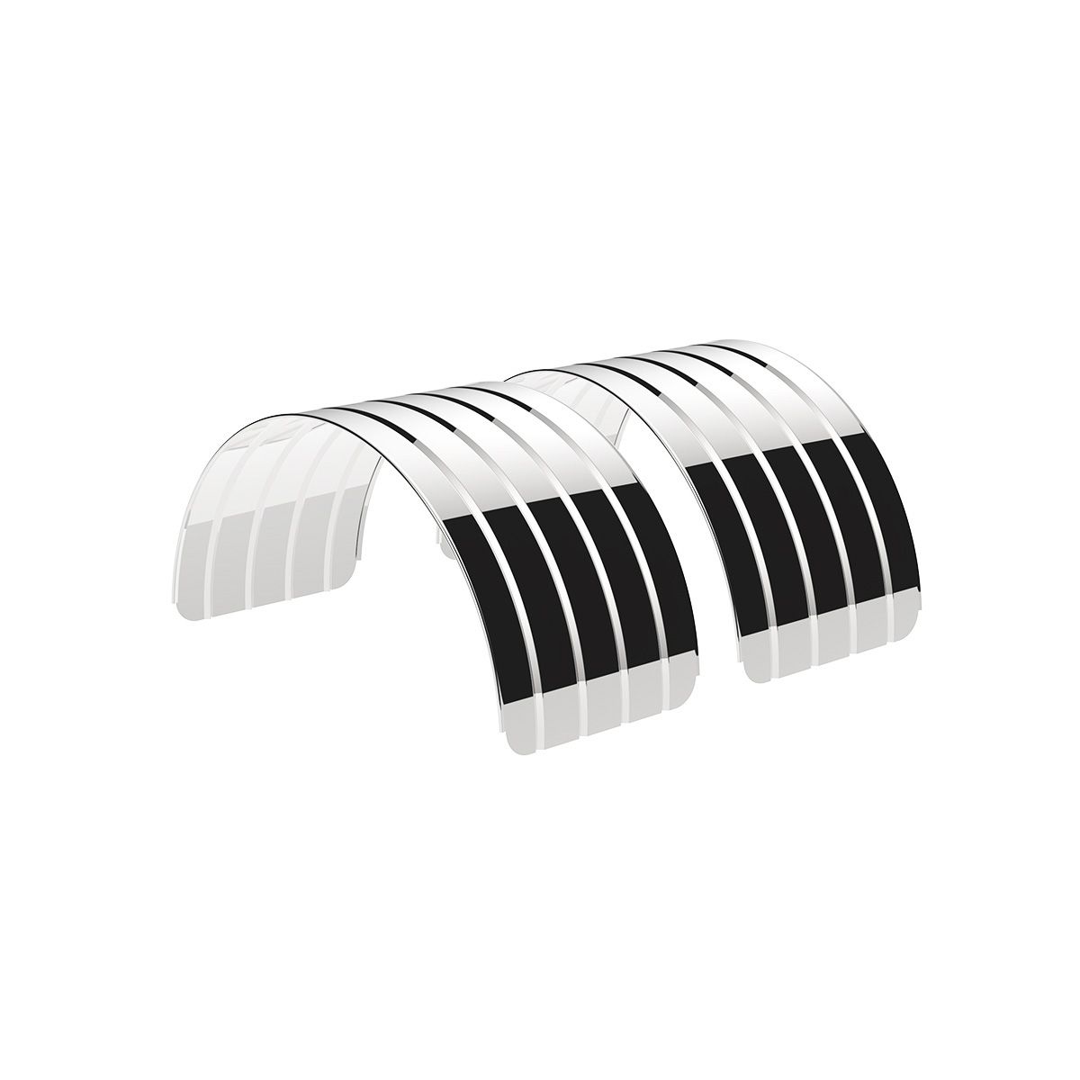 80" 430 Stainless Steel (18ga) Single Axle Fender - SR Series  (Pair)