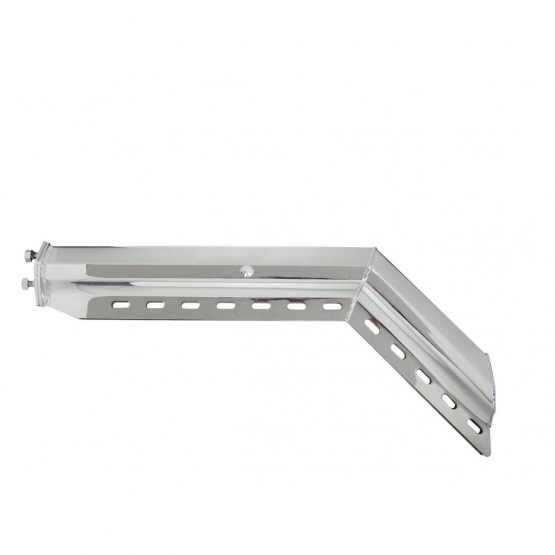 30" Chrome 45-Degree Angled Heavy Duty Mud Flap Hangers - 2-1/2" Bolt Pattern (Pair)