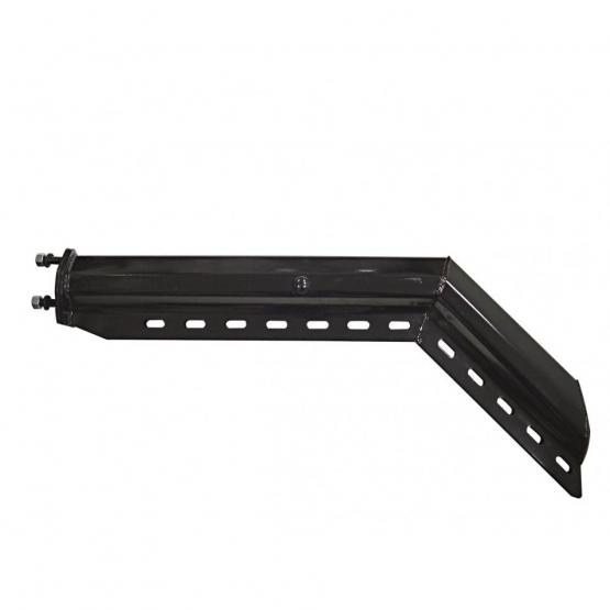 30" Black 45-Degree Angled Heavy Duty Mud Flap Hangers - 1-1/8" Bolt Pattern (Pair)