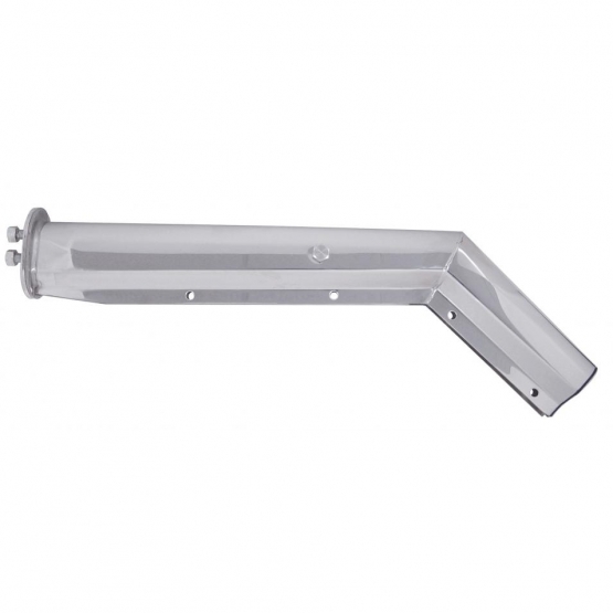 28" Chrome 45-Degree Angled Mud Flap Hangers - 1-1/8" Bolt Pattern (Pair)
