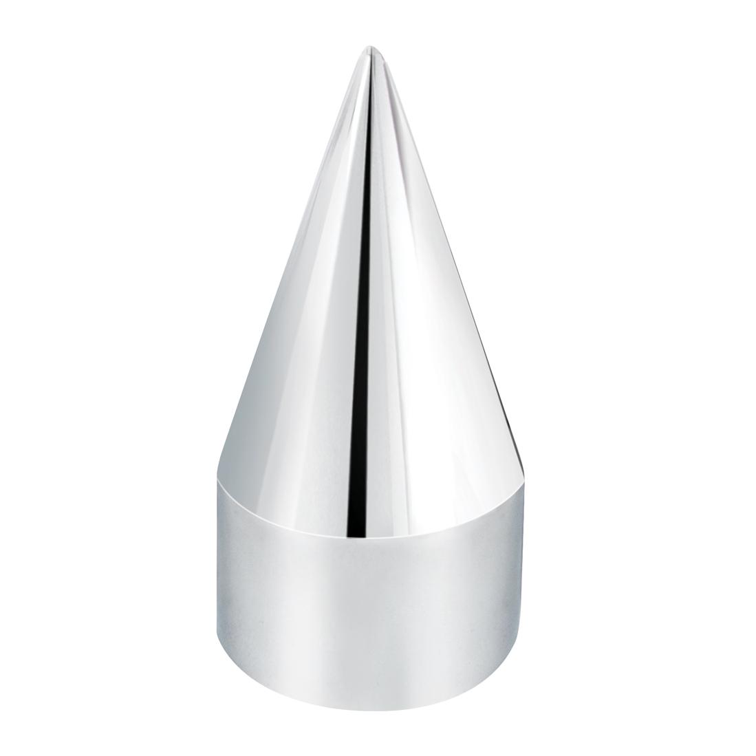 1-1/2" x 4-1/8" Chrome Plastic Spike Nut Cover - Push-On (Bulk)