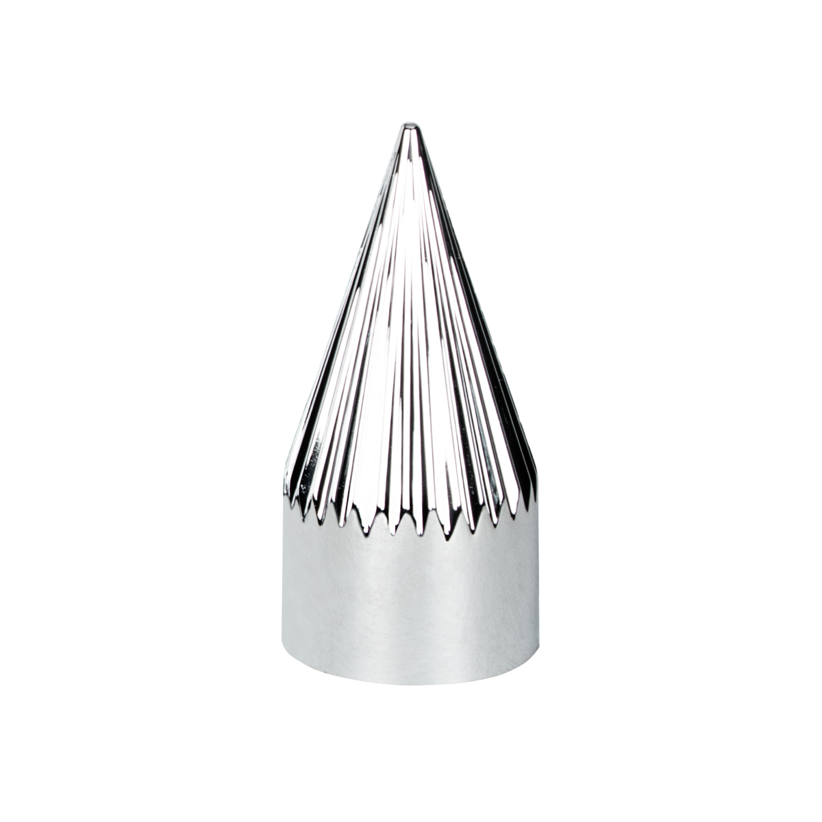 33mm x 4-3/8" Chrome Plastic Razor Nut Cover - Thread-On (Bulk)