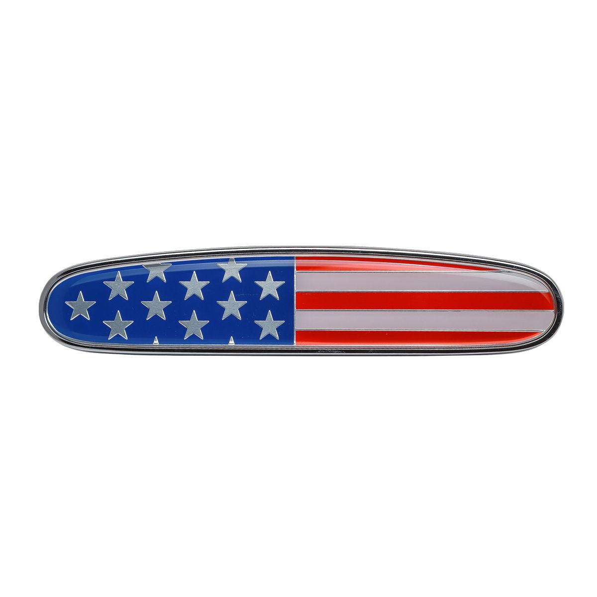 Chrome Die Cast USA Flag Emblem For Freightliner Hood