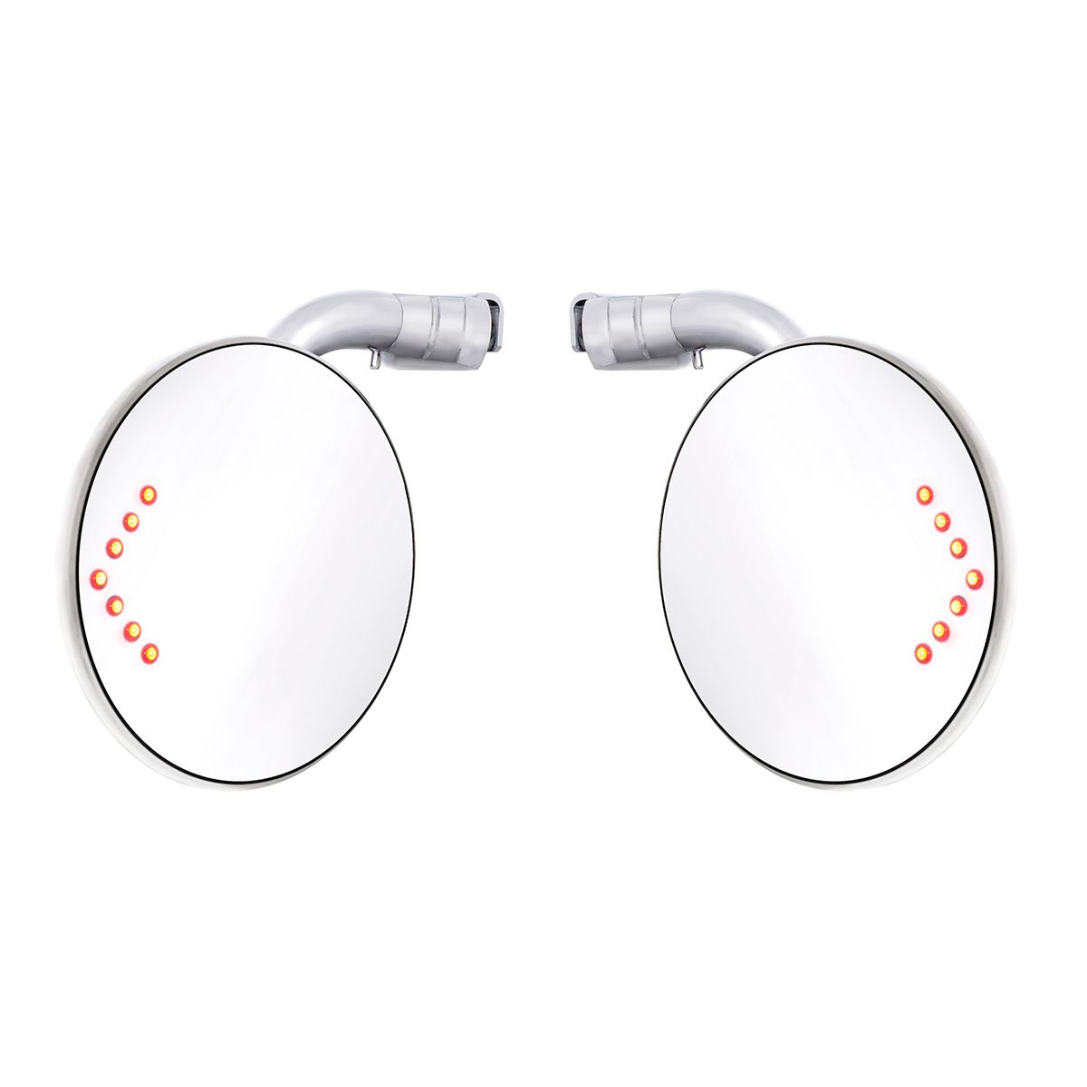 4" Curved Arm Peep Mirror With LED Turn Signal