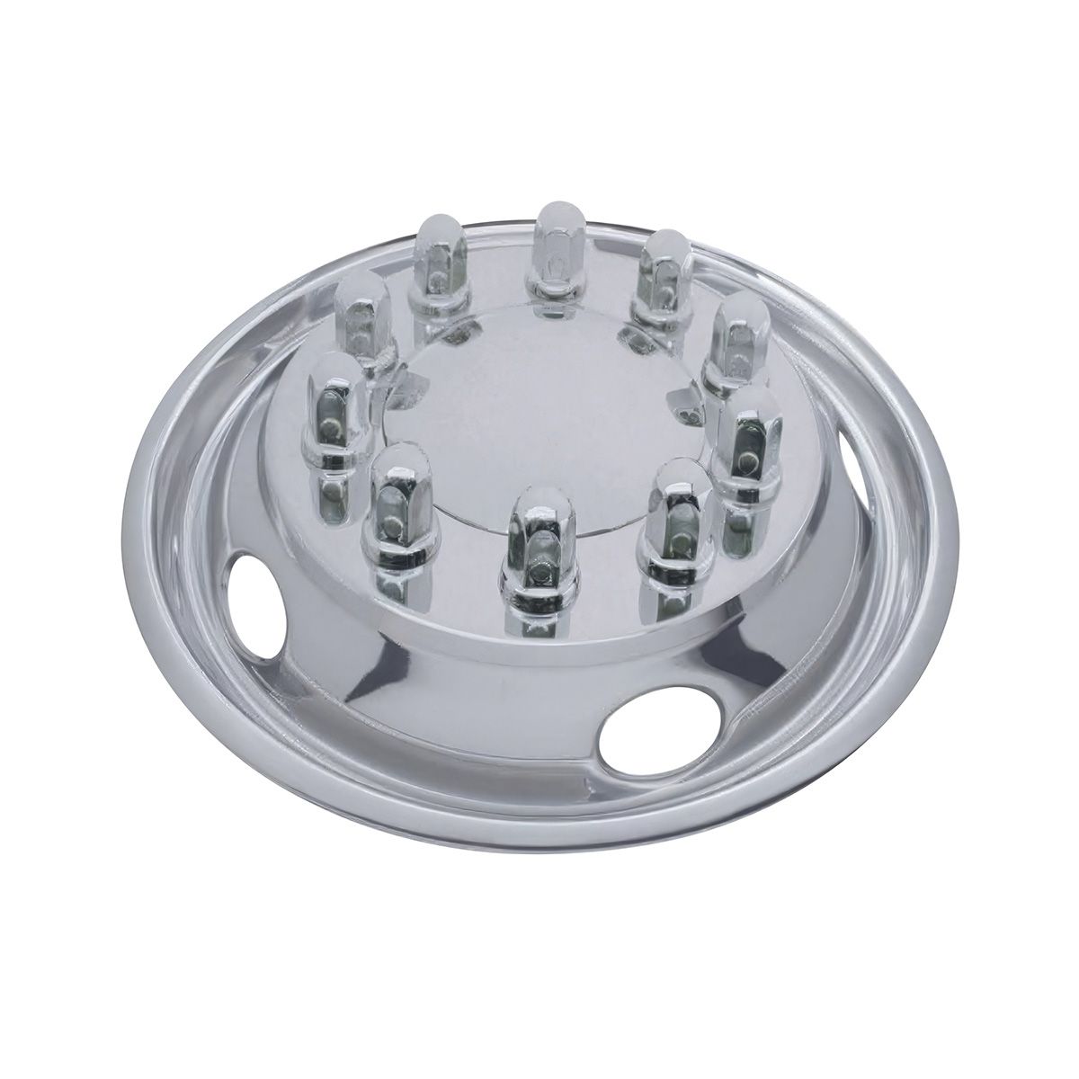 22-1/2" OD Stainless Front Wheel Simulator Set - 5 Vent Holes, Hub Piloted