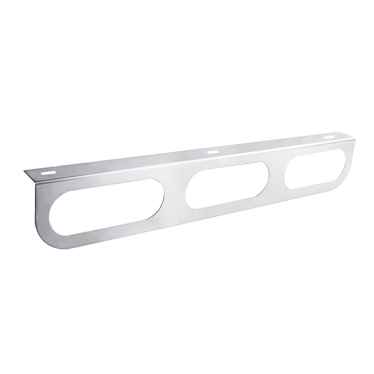 Stainless Light Bracket With 3X Oval Light Cutouts
