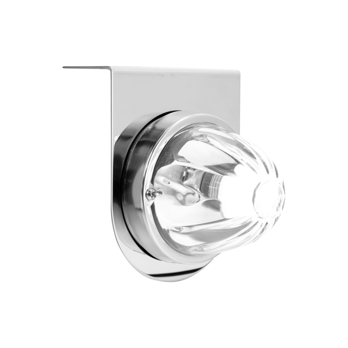 Dual Function Glass Watermelon Light With Stainless Steel Light Bracket Kit With LED Bulb-White LED/