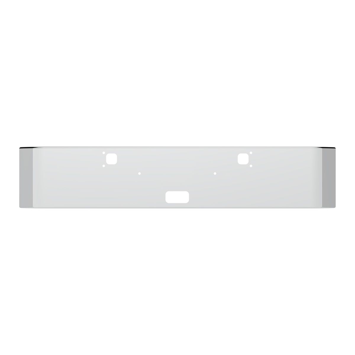 SS Clad Aluminum Bumper For 1982-2024 Kenworth W900 - Curved Ends