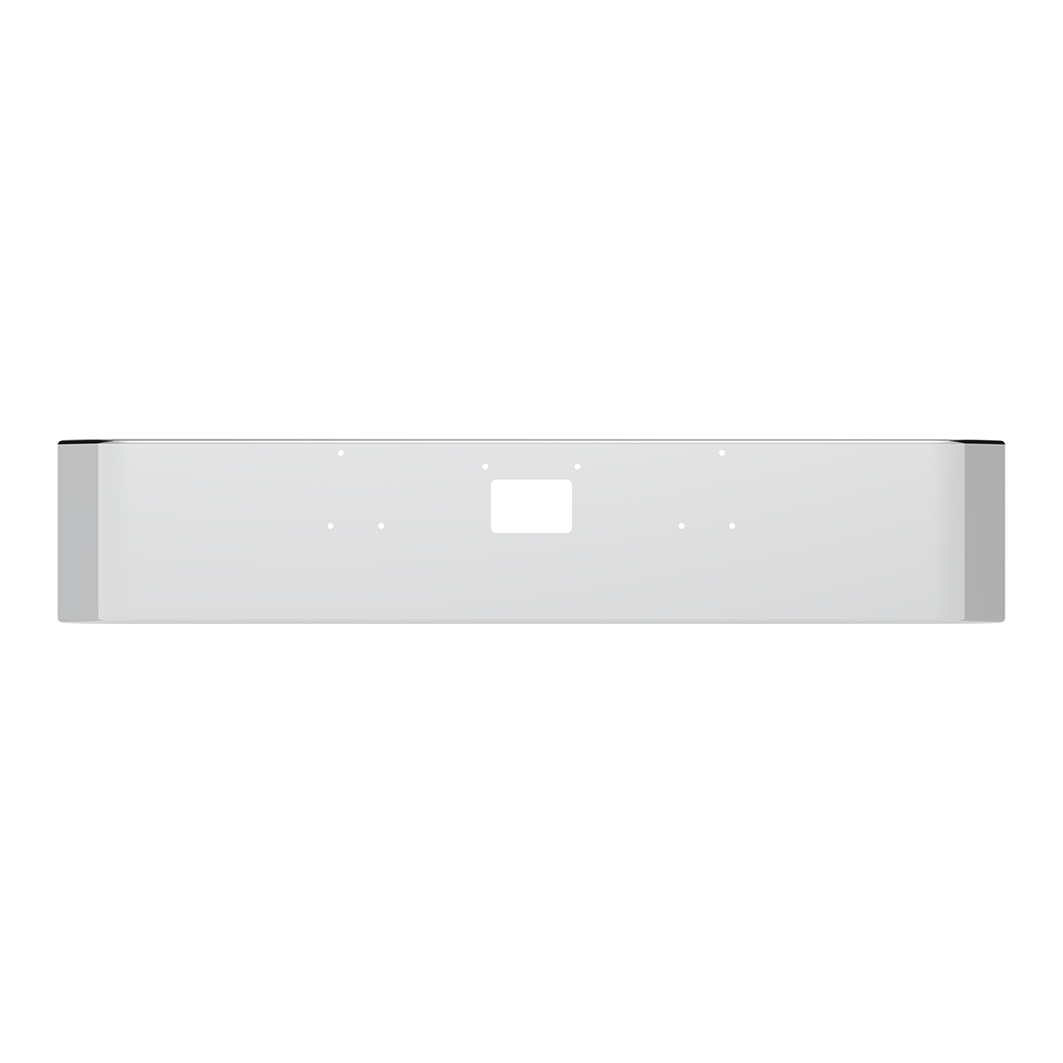 SS Clad Aluminum Bumper For 1987-2007 Peterbilt 379 - Curved Ends