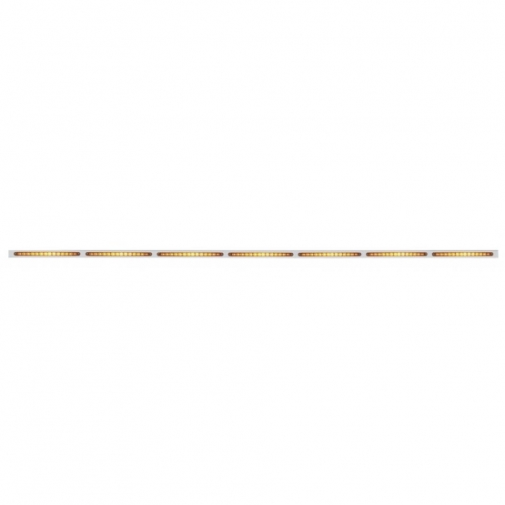 94" Stainless Light Bracket With 7X 14 LED 12" Light Bars - Amber LED/Amber Lens