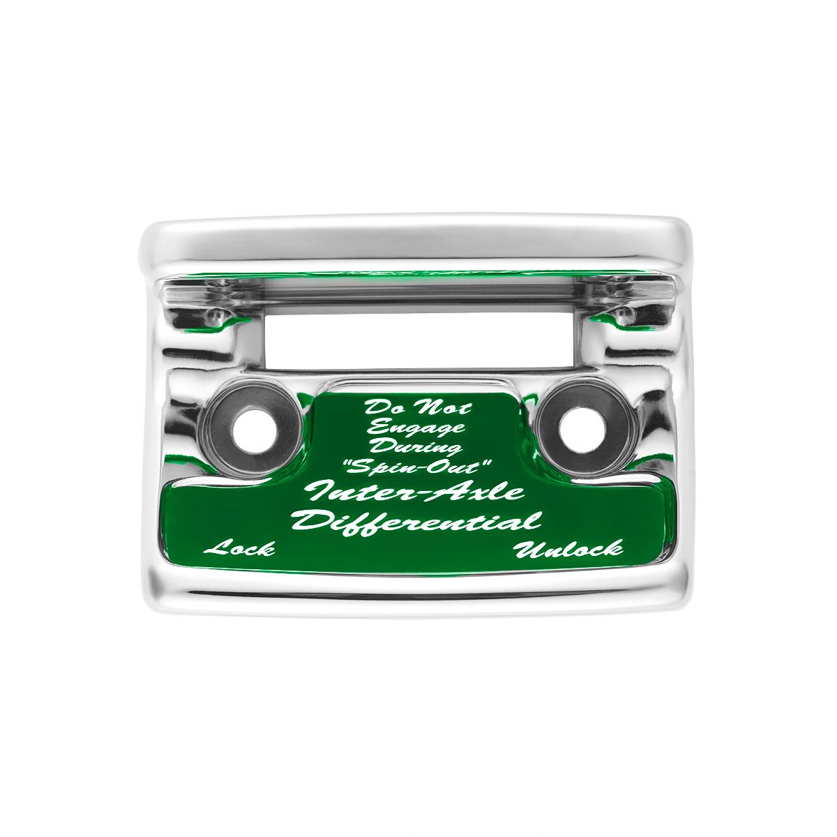 Chrome Plastic Axle/Differential Switch Guard With Glossy Sticker For 1990-2010 Freightliner Classic