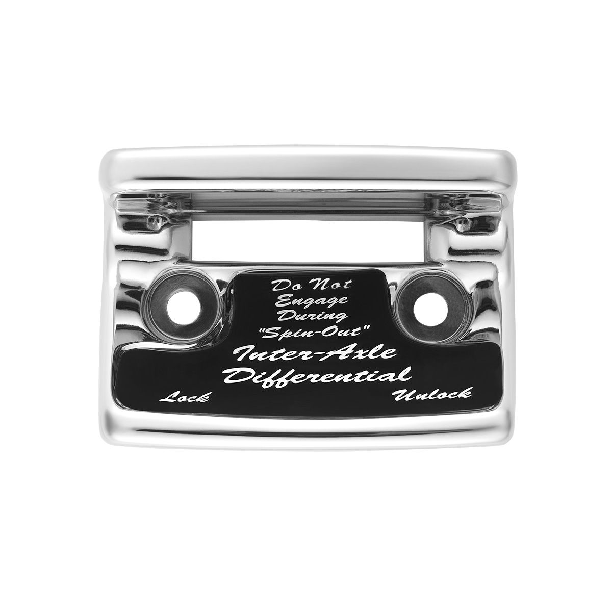 Chrome Plastic Axle/Differential Switch Guard With Glossy Sticker For 1990-2010 Freightliner Classic