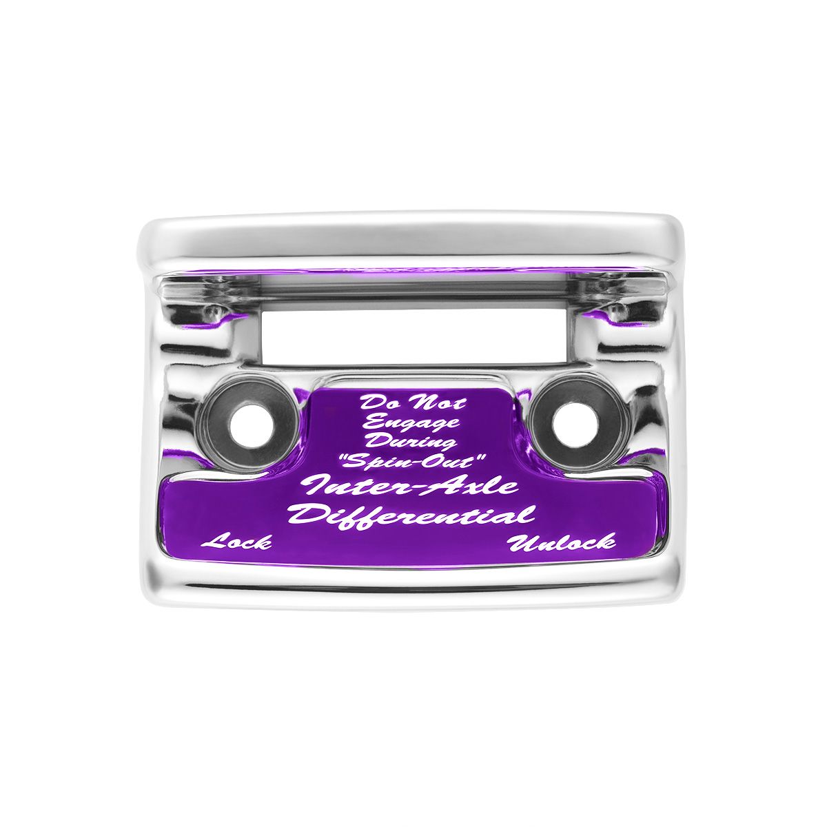 Chrome Plastic Axle/Differential Switch Guard With Glossy Sticker For 1990-2010 Freightliner Classic