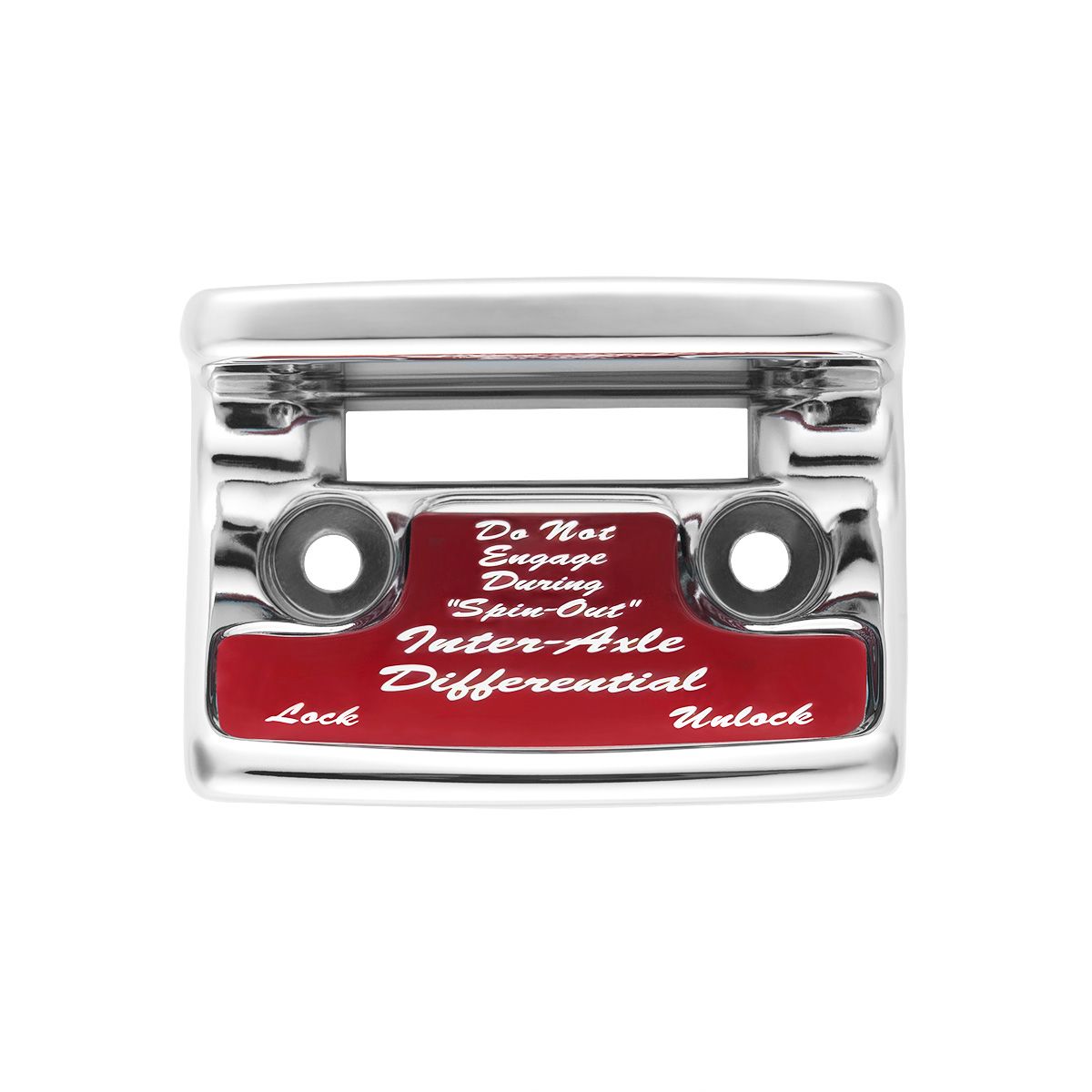 Chrome Plastic Axle/Differential Switch Guard With Glossy Sticker For 1990-2010 Freightliner Classic