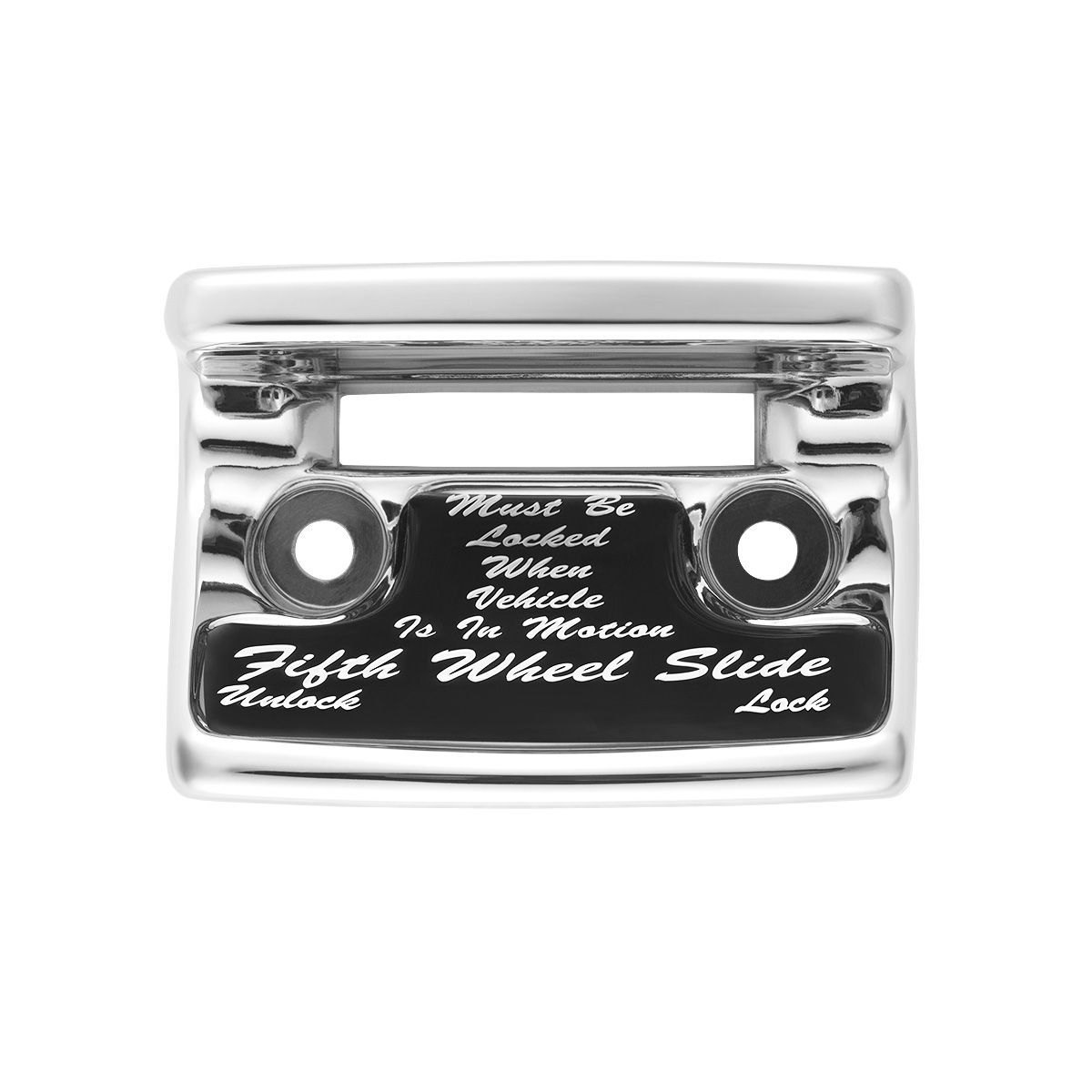 Chrome Plastic Fifth Wheel Switch Guard With Glossy Sticker For 1990-2010 Freightliner Classic-Black