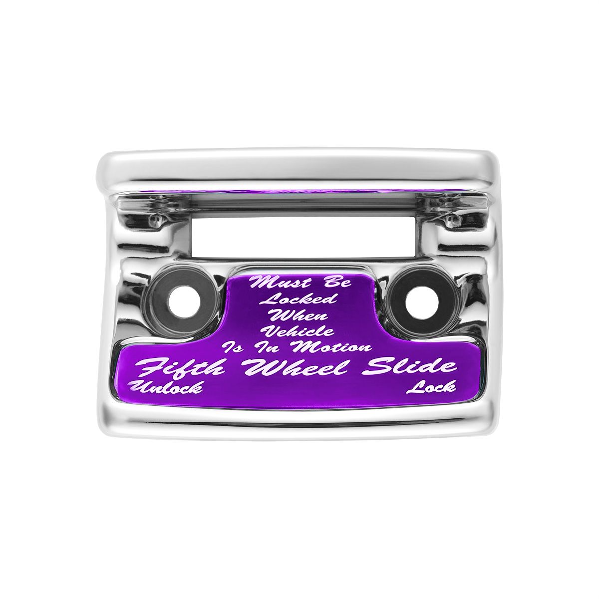 Chrome Plastic Fifth Wheel Switch Guard With Glossy Sticker For 1990-2010 Freightliner Classic- Purp