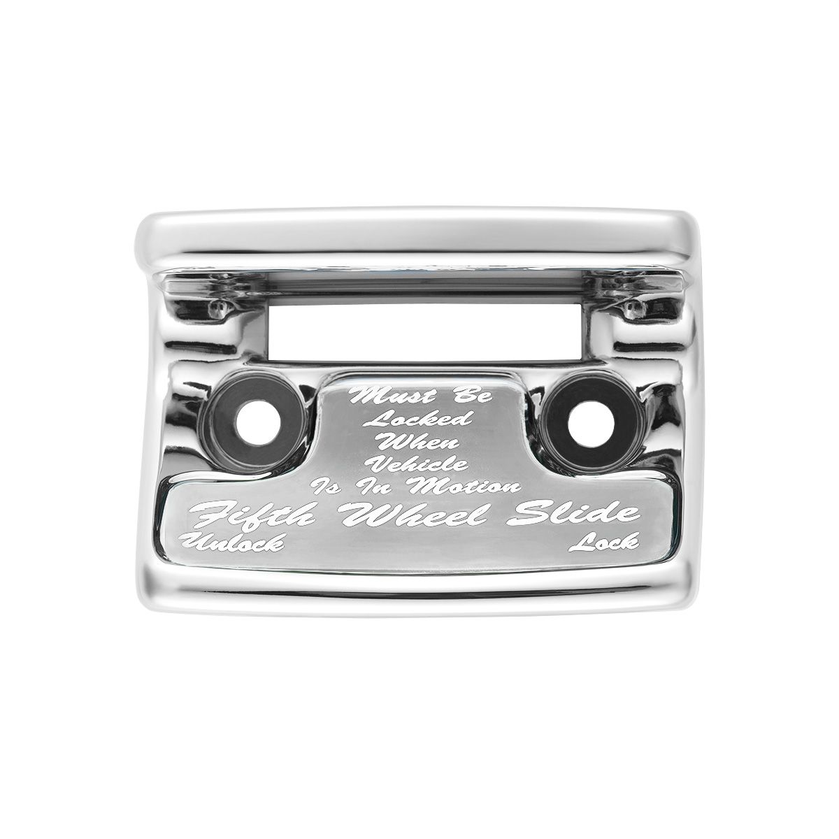 Chrome Plastic Fifth Wheel Switch Guard With Glossy Sticker For 1990-2010 Freightliner Classic- Silv
