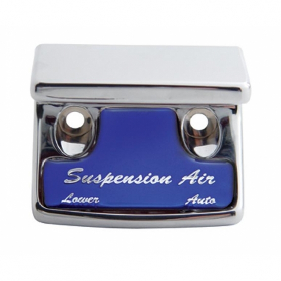 Chrome Plastic Suspension Air Switch Guard With Glossy Sticker For 1990-2010 Freightliner Classic-Bl
