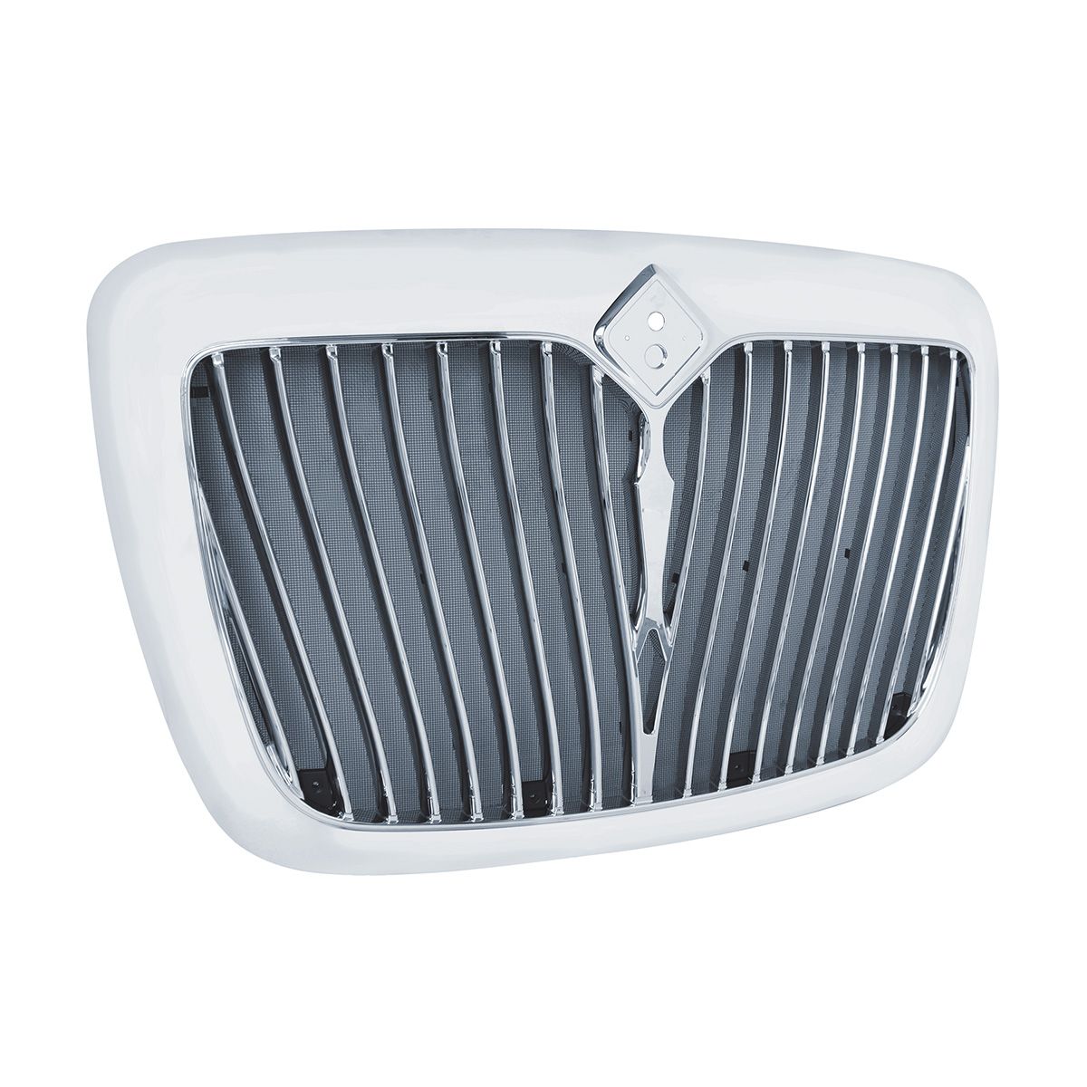 Chrome Grille With Curved Bars & Bug Screen For 2006-2017 International Prostar