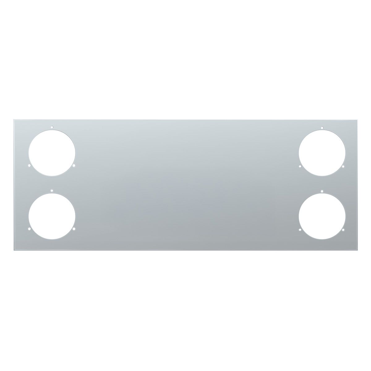 33-3/4" Stainless Steel Rear Center Light Panel With Four 4" Light Cutouts (No LP Holes)