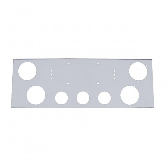 Stainless Steel Rear Center Light Panel With Four 4" Light Cutouts & Three 2-1/2" Light Cutouts