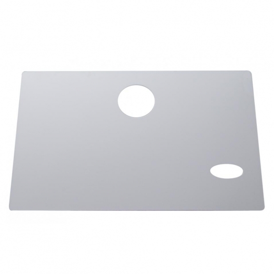 Stainless Glove Box Cover With Oval Cutout For Early Peterbilt (Bulk)
