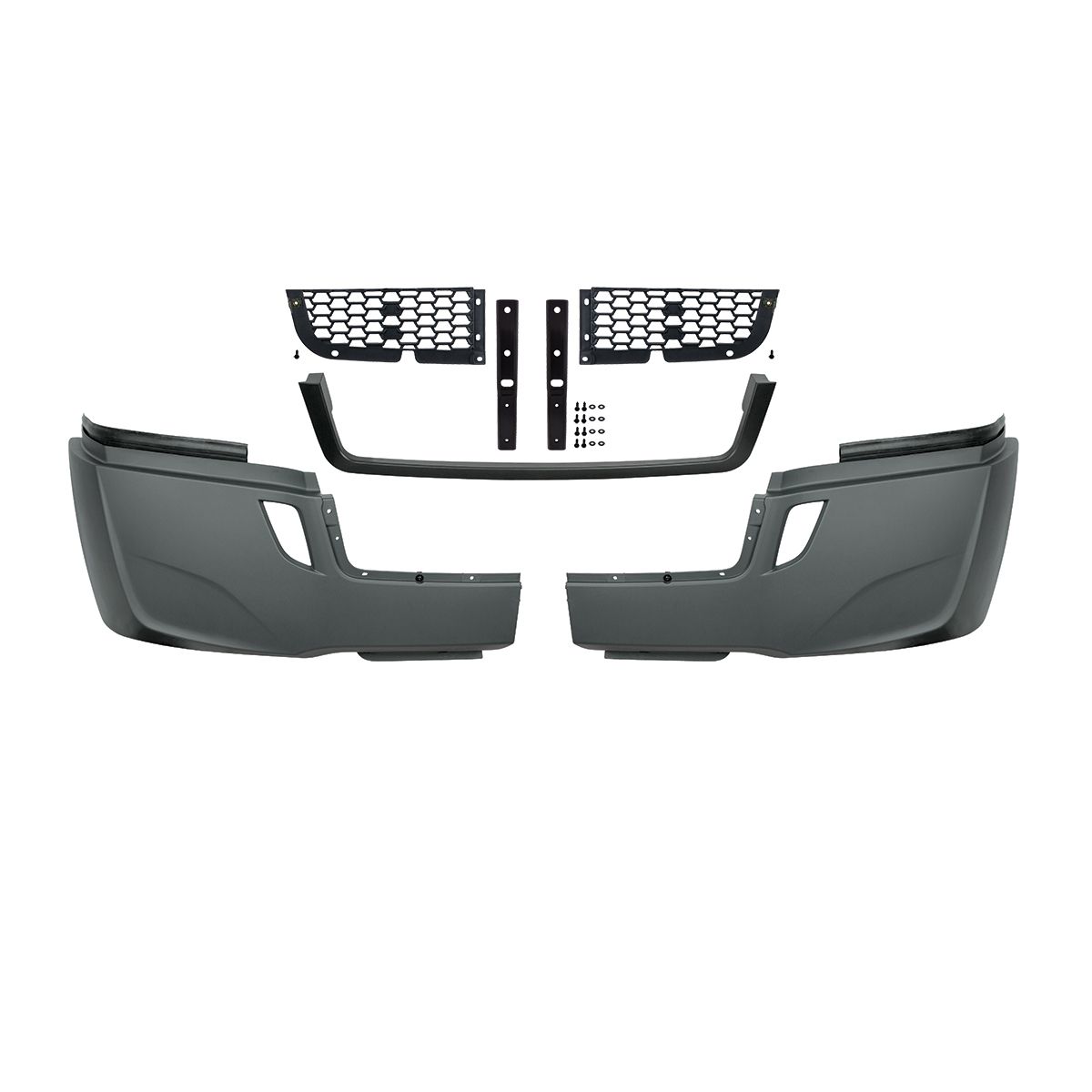 5-Piece Bumper Kit Without Fog Light Opening For 2018-2024 Freightliner Cascadia