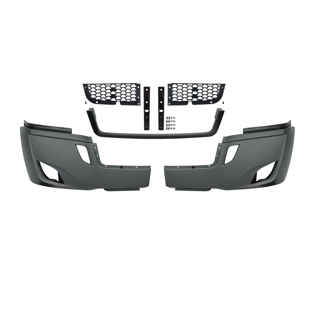 5-Piece Bumper Kit With Fog Light Opening For 2018-2024 Freightliner Cascadia