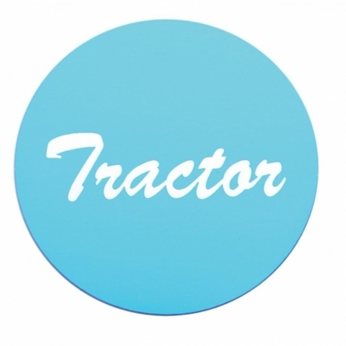 "Tractor" Aluminum Air Valve Knob Sticker Only - Blue