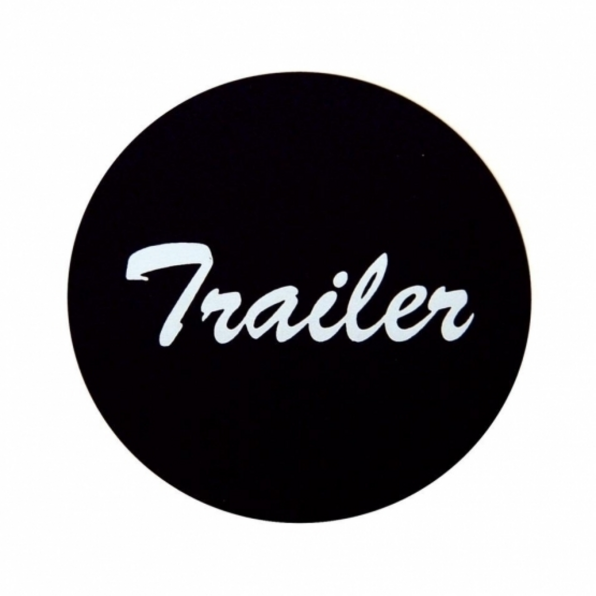 "Trailer" Aluminum Air Valve Knob Sticker Only - Black