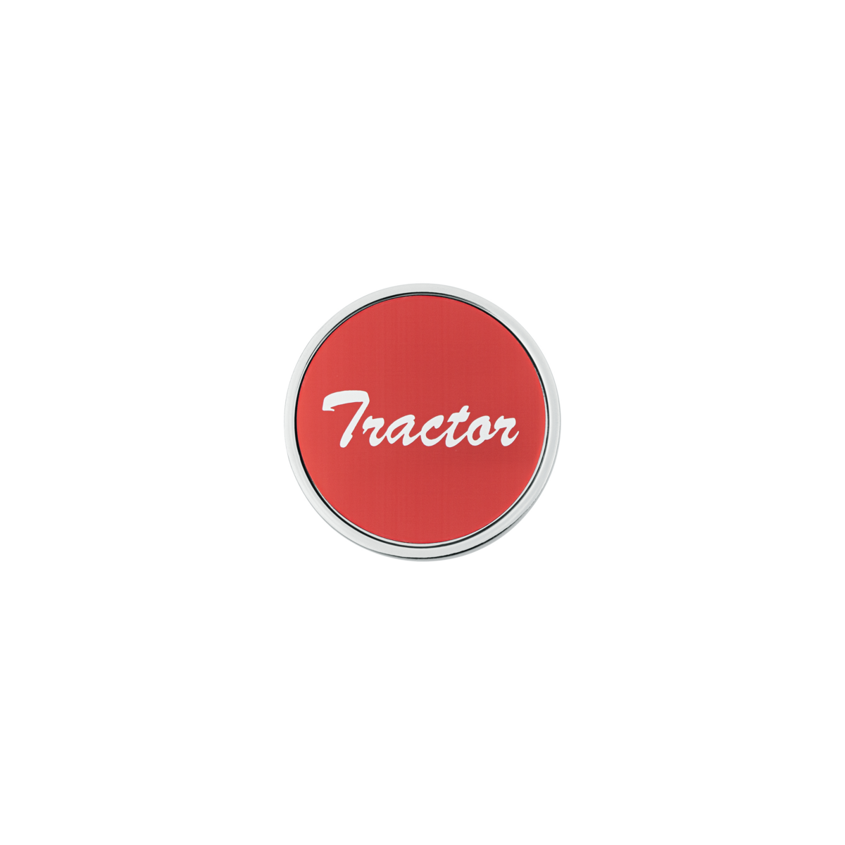 Aluminum Screw-On Air Valve Knob With Tractor Script Sticker - Red Sticker