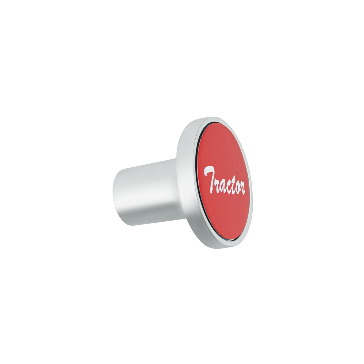 Aluminum Screw-On Air Valve Knob With Tractor Script Sticker - Red Sticker