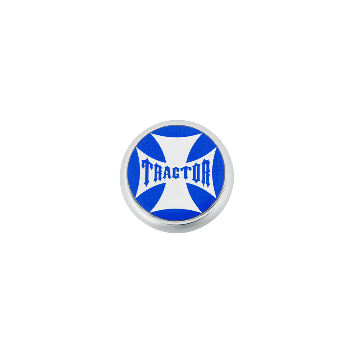 "Tractor" Deluxe Air Valve Knob - Blue Maltese Cross Sticker