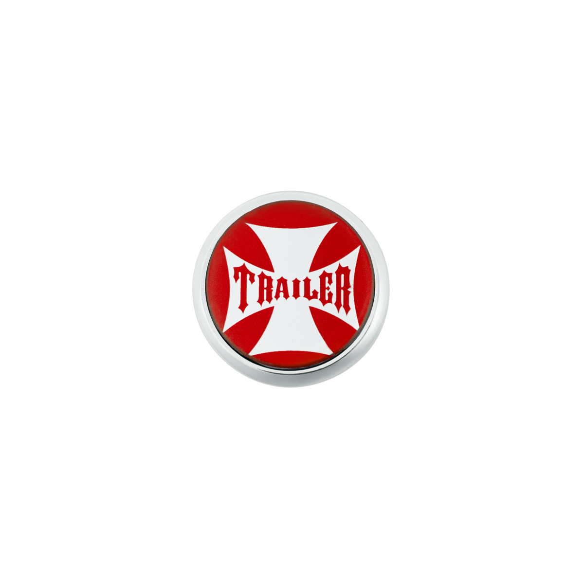 "Trailer" Deluxe Air Valve Knob - Red Maltese Cross Sticker