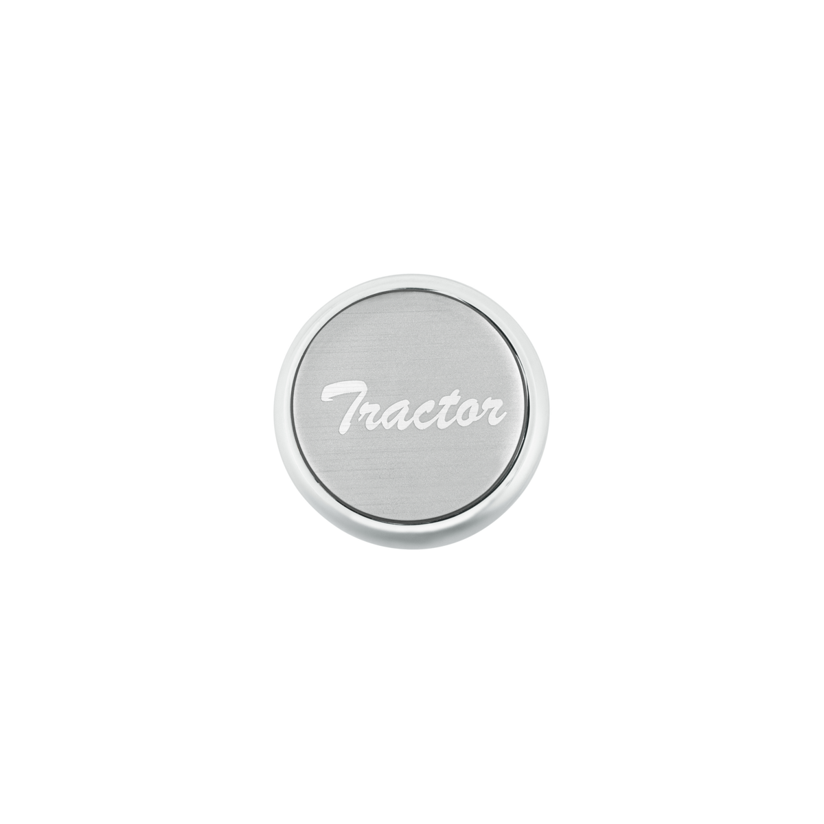 "Tractor" Deluxe Air Valve Knob - Silver Glossy Sticker