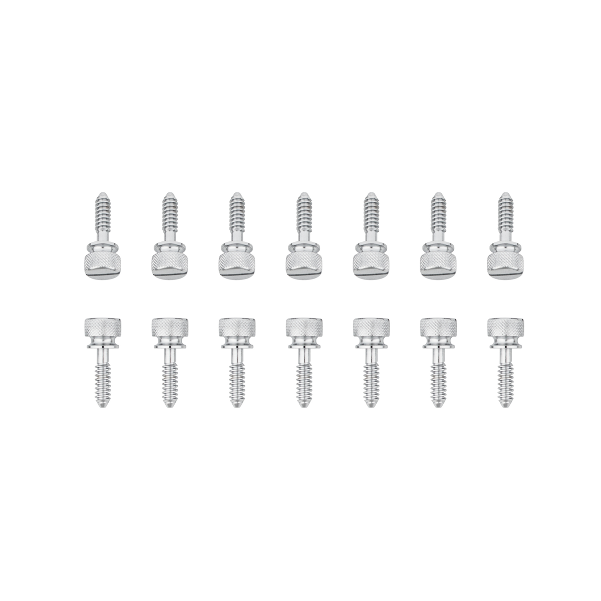 1/4"-20 Peterbilt Dash Screw - Knurled Screw Head With Plain Slotted Top (14-Pack)